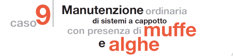 Manutenzione ordinaria di sistemi a cappotto con presenza di muffe e alghe